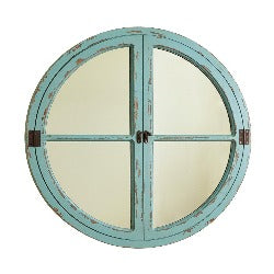 Round Window Wood Mirror - Sea - KCByDesign