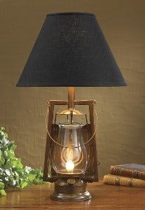 Lumberton Lantern Lamp with Dot Dash Shade 14" - KCByDesign
