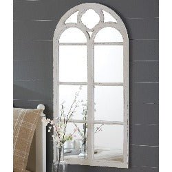 Wood Window Mirror Distressed-White - KCByDesign